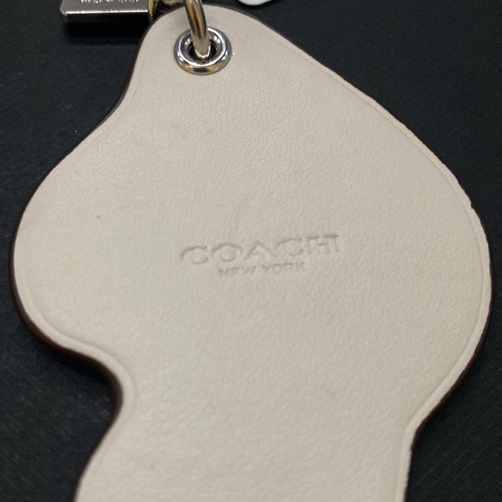 COACH Leather MUSHROOM HANGTAG Bag PURSE CHARM Key Fob CARABINER Keychain NWT - Picture 6 of 6